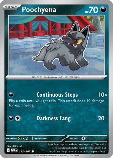 Poochyena – Common Reverse Holo – 113/167 – Twilight Masquerade