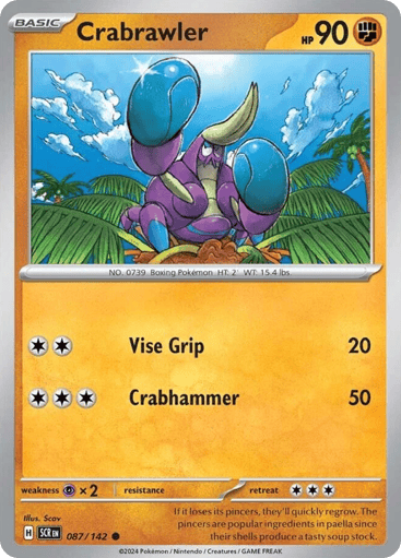 Crabrawler – Common Reverse Holo – 087/142 – Stellar Crown