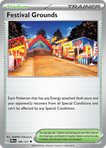 Festival Grounds – Uncommon Reverse Holo – 108/131 – Prismatic Evolutions