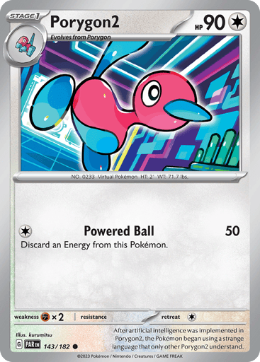 Porygon2 – Common Reverse Holo – 143/182 – Paradox Rift