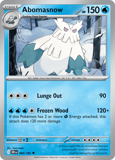 Abomasnow – Uncommon – 060/182 – Destined Rivals