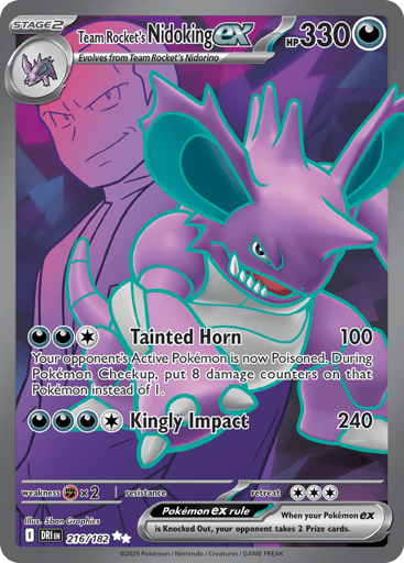 Team Rocket’s Nidoking ex – Ultra Rare – 216/182 – Destined Rivals
