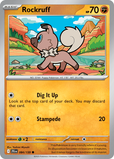 Rockruff – Common Reverse Holo – 084/159 – Journey Together