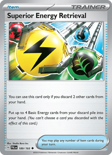 Superior Energy Retrieval – Uncommon Reverse Holo – 189/193 – Paldea Evolved