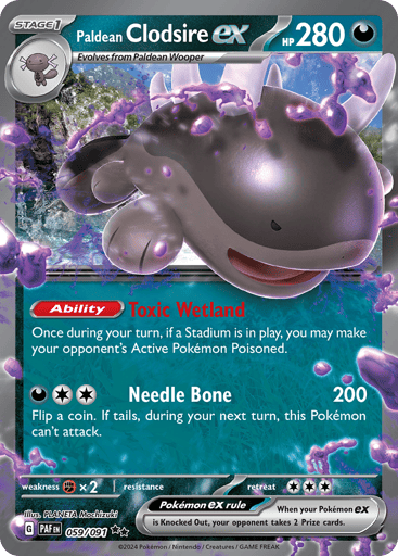 Paldean Clodsire ex – Double Rare – 059/091 – Paldean Fates