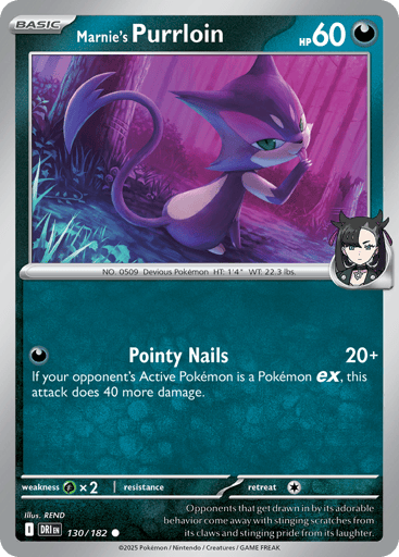 Marnie’s Purrloin – Common Reverse Holo – 130/182 – Destined Rivals