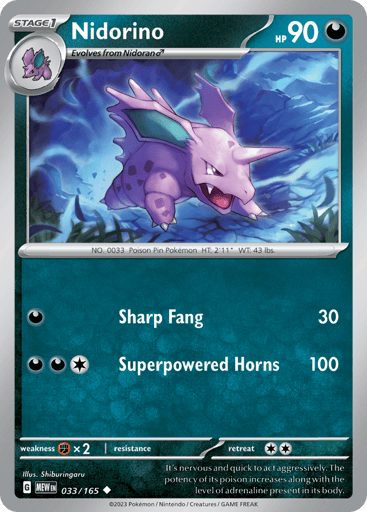 Nidorino – Uncommon – 033/165 – S&V 151