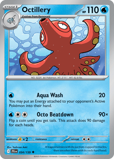 Octillery – Uncommon Reverse Holo – 034/159 – Journey Together