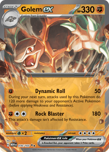 Golem ex – Double Rare – 076/165 – S&V 151