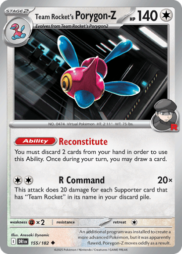 Team Rocket’s Porygon-Z – Uncommon Reverse Holo – 155/182 – Destined Rivals