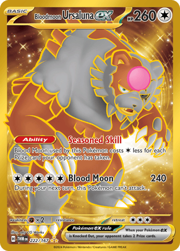 Bloodmoon Ursaluna ex – Hyper Rare – 222/167 – Twilight Masquerade