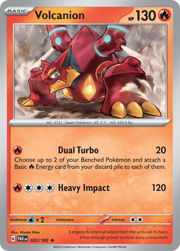 Volcanion – Rare Holo – 022/182 – Paradox Rift
