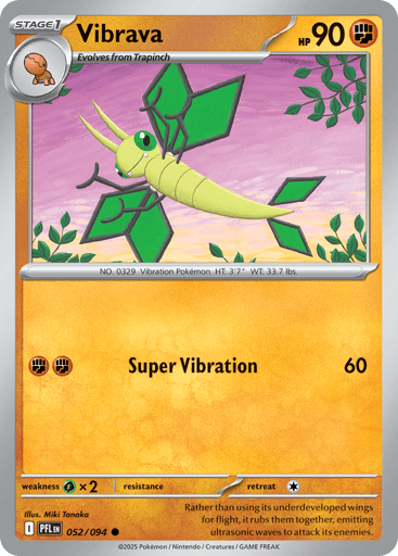 Vibrava – Common Reverse Holo – 052/094 – Phantasmal Flames
