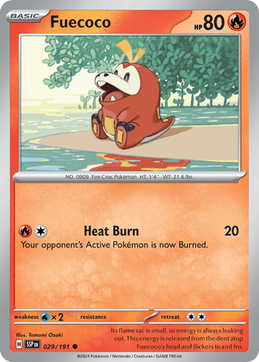 Fuecoco – Common Reverse Holo – 029/191 – Surging Sparks