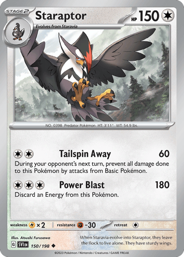 Staraptor – Uncommon Reverse Holo – 150/198 – Scarlet & Violet