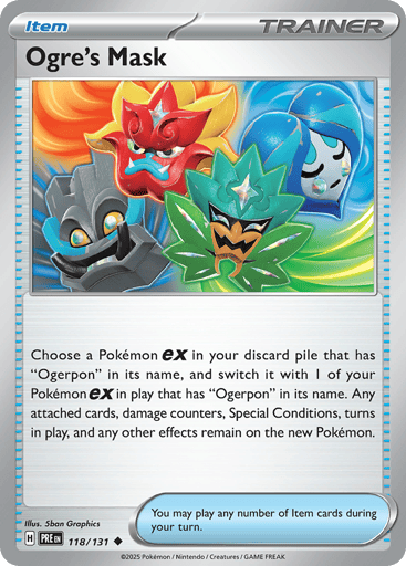 Ogre's Mask – Uncommon Poké Ball Reverse Holo – 118/131 – Prismatic Evolutions