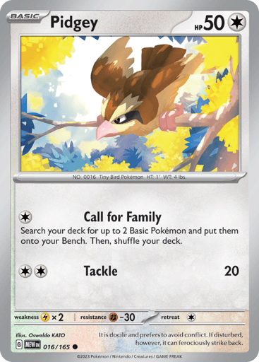 Pidgey – Common – 016/165 – S&V 151
