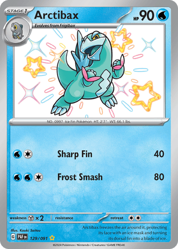 Arctibax – Shiny Rare – 129/091 – Paldean Fates