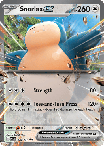 Snorlax ex – Double Rare – 076/131 – Prismatic Evolutions