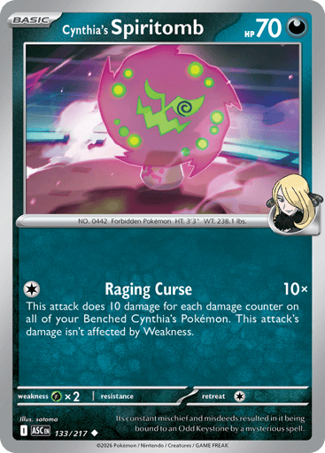 Cynthia’s Spiritomb – Uncommon – 133/217 – Ascended Heroes