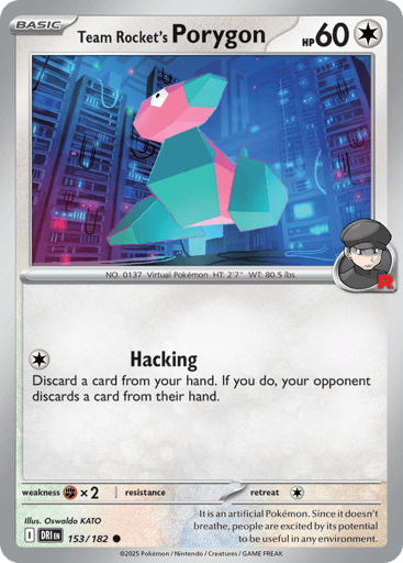 Team Rocket’s Porygon – Common Reverse Holo – 153/182 – Destined Rivals