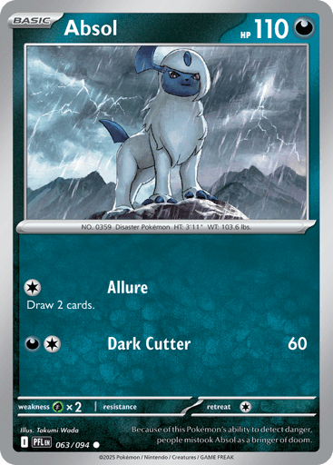 Absol – Common Reverse Holo – 063/094 – Phantasmal Flames