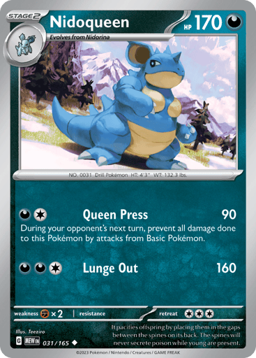 Nidoqueen – Uncommon – 031/165 – S&V 151