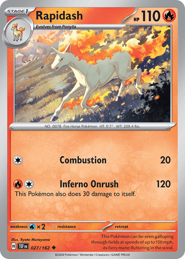 Rapidash – Uncommon – 027/162 – Temporal Forces