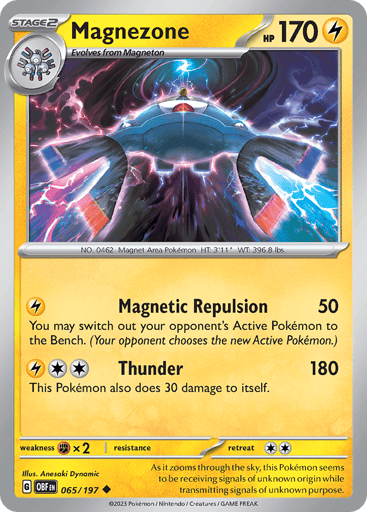 Magnezone – Uncommon Reverse Holo – 065/197 – Obsidian Flames