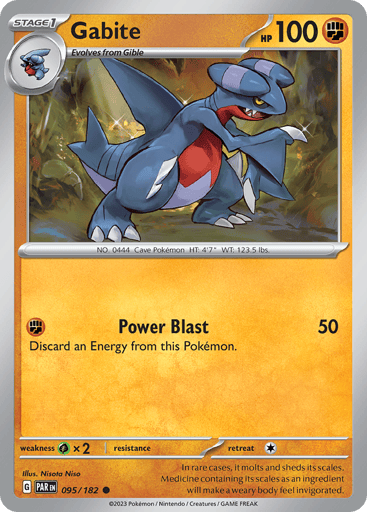 Gabite – Common Reverse Holo – 095/182 – Paradox Rift