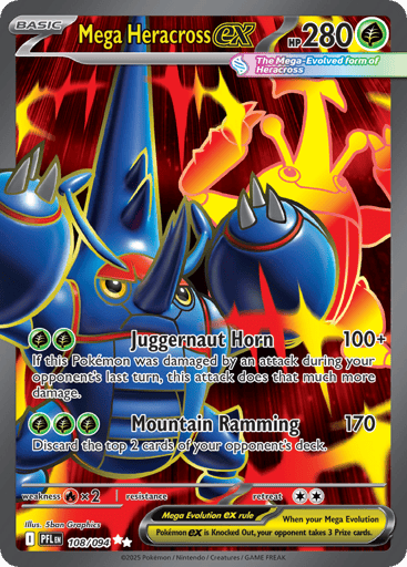 Mega Heracross ex – Ultra Rare – 108/094 – Phantasmal Flames