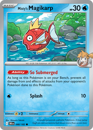 Misty’s Magikarp – Common Reverse Holo – 048/182 – Destined Rivals