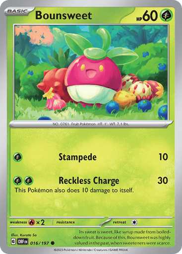 Bounsweet – Common – 016/197 – Obsidian Flames