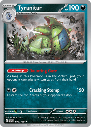 Tyranitar – Rare Reverse Holo – 095/159 – Journey Together