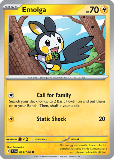 Emolga – Common – 029/086 – Black Bolt