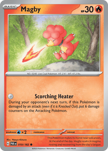Magby – Common Reverse Holo – 019/182 – Paradox Rift