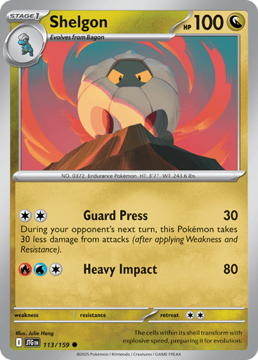 Shelgon – Common Reverse Holo – 113/159 – Journey Together