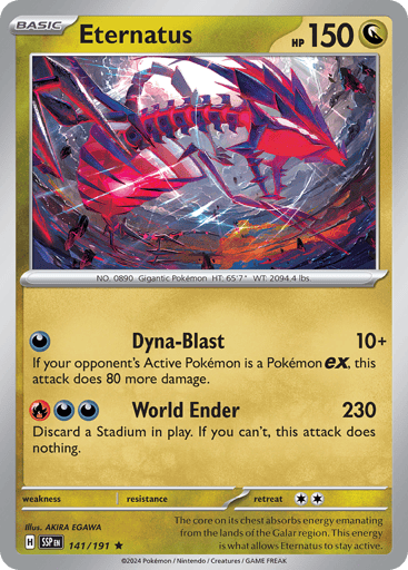 Eternatus – Rare Reverse Holo – 141/191 – Surging Sparks