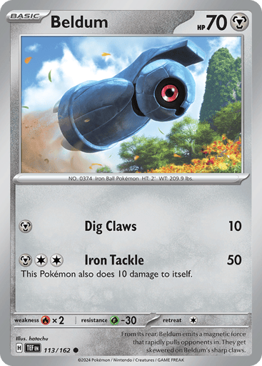 Beldum – Common Reverse Holo – 113/162 – Temporal Forces