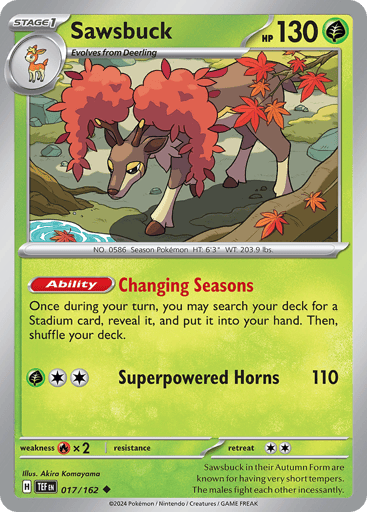 Sawsbuck – Uncommon – 017/162 – Temporal Forces