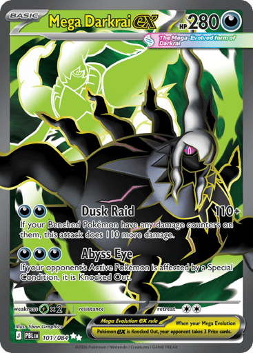 Mega Darkrai ex – Ultra Rare – 101/084 – Pitch Black