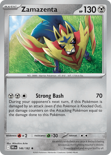 Zamazenta – Rare Reverse Holo – 146/182 – Destined Rivals