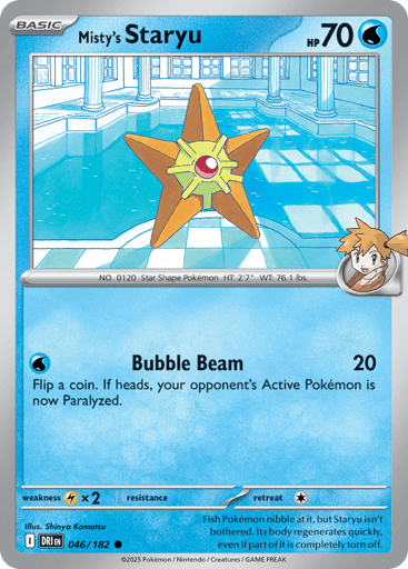 Misty’s Staryu – Common Reverse Holo – 046/182 – Destined Rivals