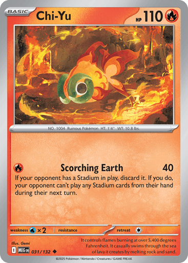 Chi-Yu – Uncommon Reverse Holo – 031/132 – Mega Evolution