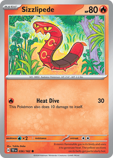 Sizzlipede – Common Reverse Holo – 036/162 – Temporal Forces