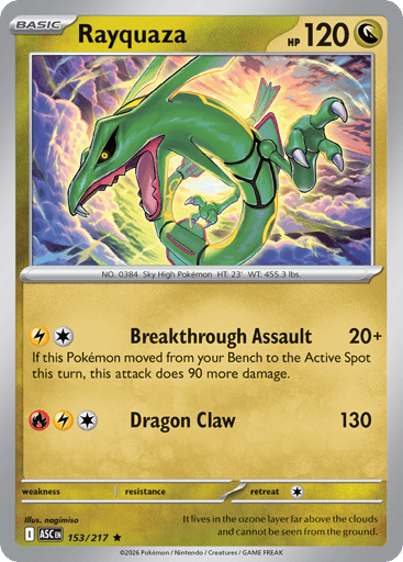 Rayquaza – Rare Holo – 153/217 – Ascended Heroes