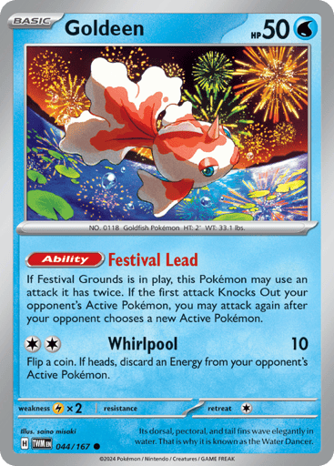 Goldeen – Common Reverse Holo – 044/167 – Twilight Masquerade