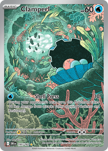 Clamperl – Illustration Rare – 195/182 – Destined Rivals
