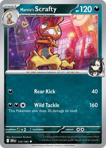 Marnie’s Scrafty – Uncommon – 133/182 – Destined Rivals