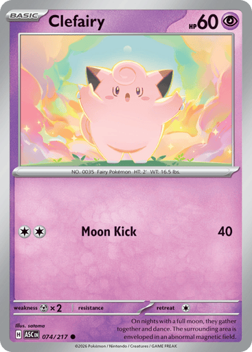 Clefairy – Common Reverse Holo – 074/217 – Ascended Heroes